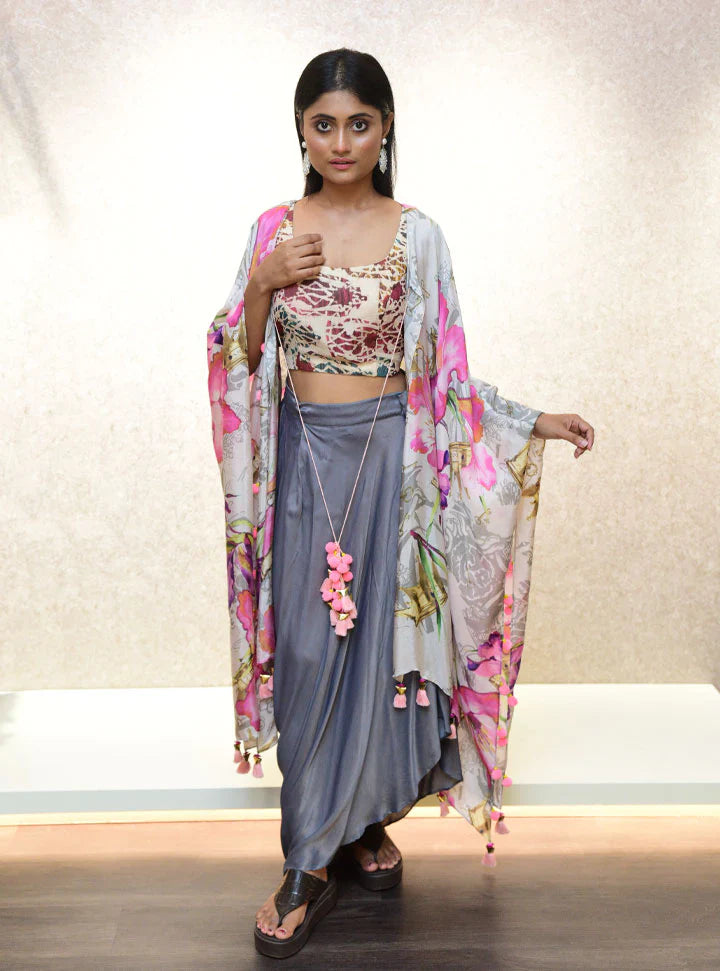 floral printed long dresses for women