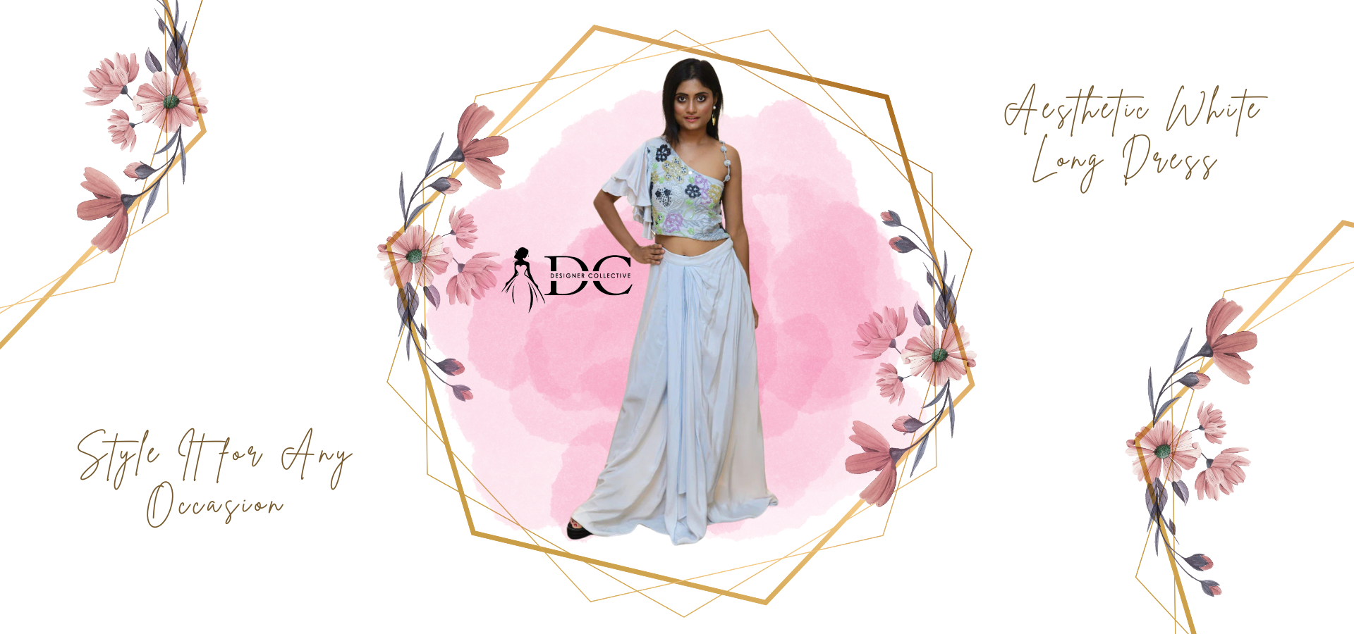 Aesthetic White Long Dress