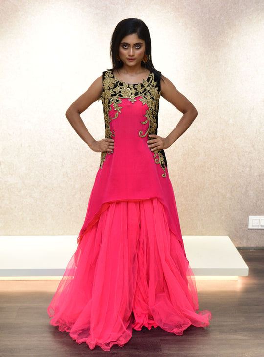 Hot pink stylish 2pc set for women : Designer Collective