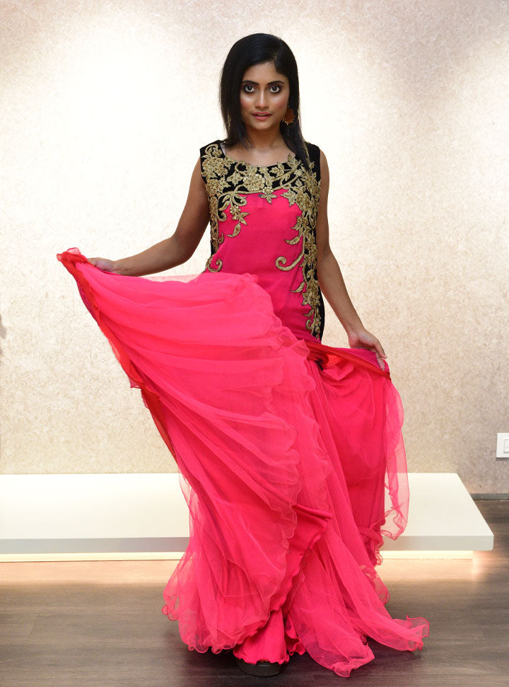 Hot pink stylish 2pc set for women : Designer Collective