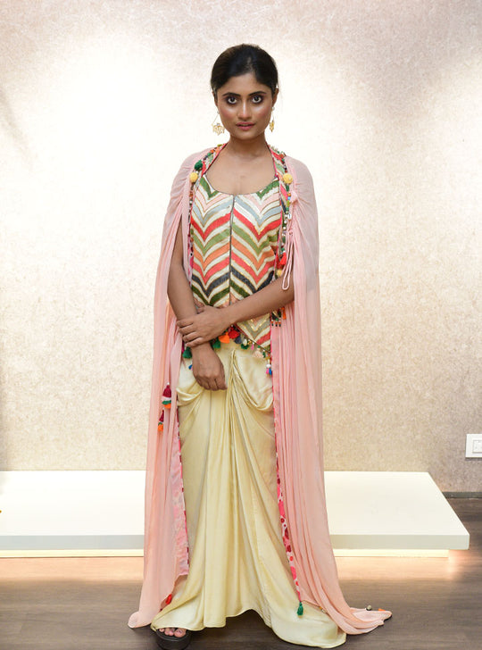 Peach-pink women 3pc set : Designer Collective