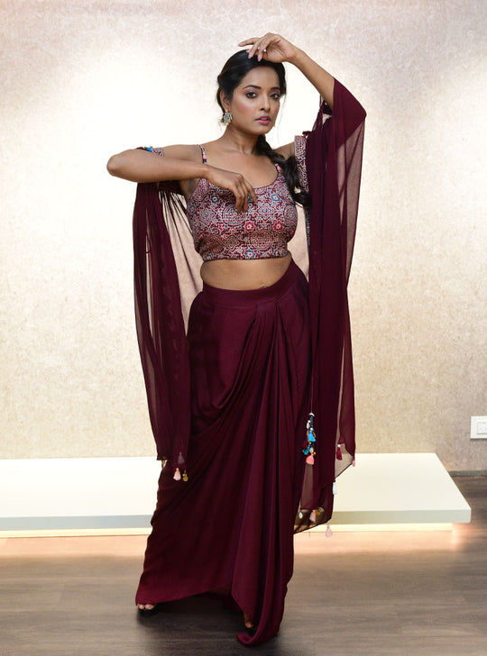 Stylish magenta 3pc set for women : Designer Collective