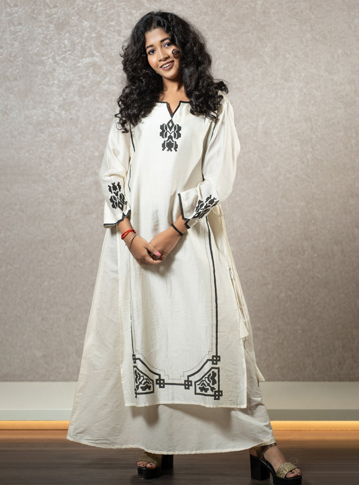 Aesthetic white long dress : Designer Collective