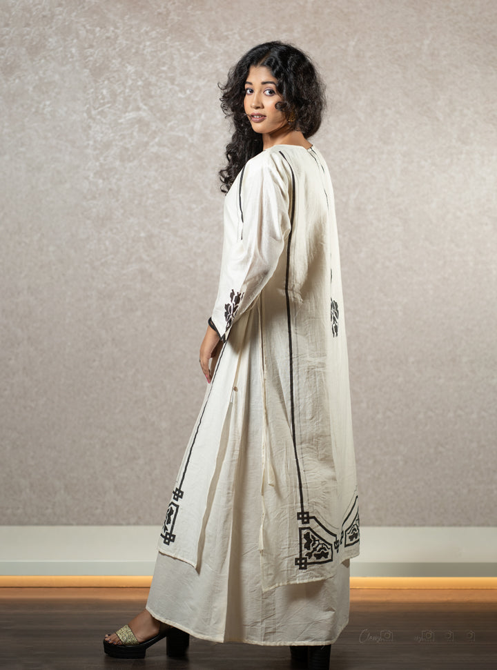 Aesthetic white long dress : Designer Collective