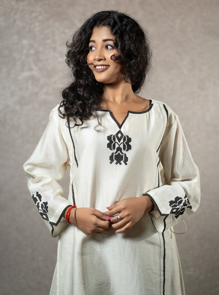 Aesthetic white long dress : Designer Collective