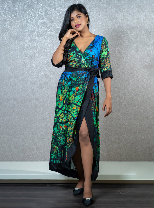 Multi colored side cut stylish western wear : Designer Collective