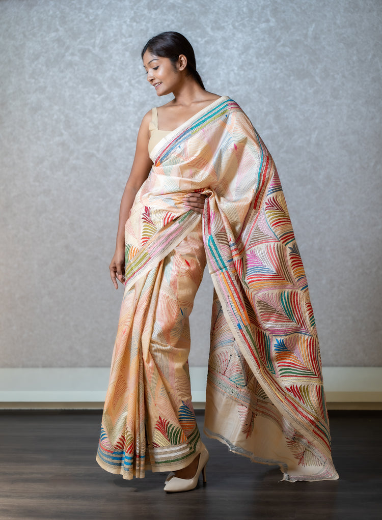 Tussar kantha saree(BP)