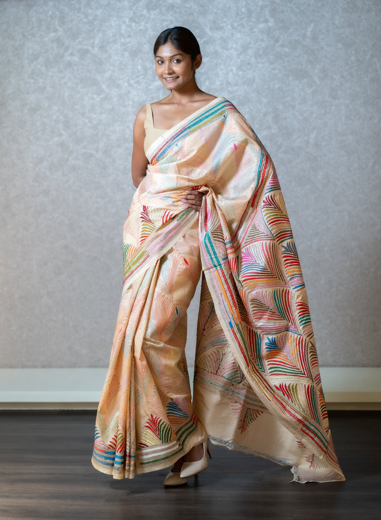 Tussar kantha saree(BP)